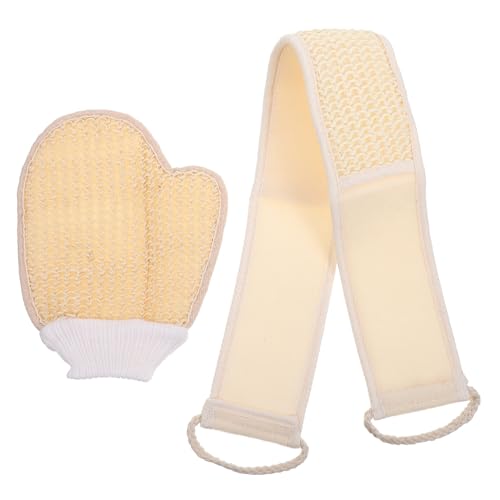 LOORGVEL Badehandschuh Peeling Waschlappen Duschband Körperpeeling Handtuch Sanfte Reinigung für Beine Rücken Gliedmaßen Kratzenfrei von LOORGVEL