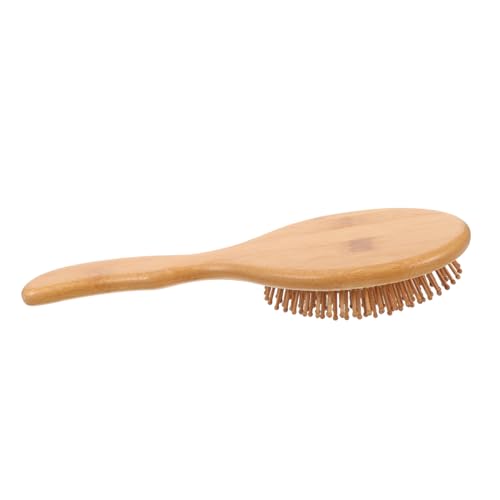 LOORGVEL Bambus Haarentwirrkamm mit Massagefunktion Langlebiger Naturholz Kamm für Damen Sanfte Kopfhautpflege Haarbruch Ergonomisch Tragbar Schonendes Styling Zubehör von LOORGVEL
