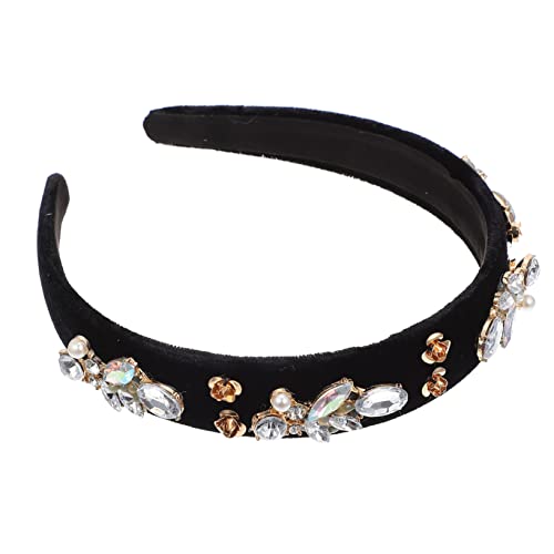 LOORGVEL Barockstil Haarband Damen mit Funkelnden Strasssteinen und Perlen Modisches Haaraccessoire für Braut und Party Komfortabel Langlebig Stilvoll für Festliche Anlässe von LOORGVEL