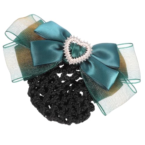 LOORGVEL Berufliches Haarnetz mit Schleifen design Leichtes Langlebiges Haarknoten netz für Damen Praktisch zum Fixieren von Dutts Eleganter Haarclip für Arbeit und Alltag Grün von LOORGVEL