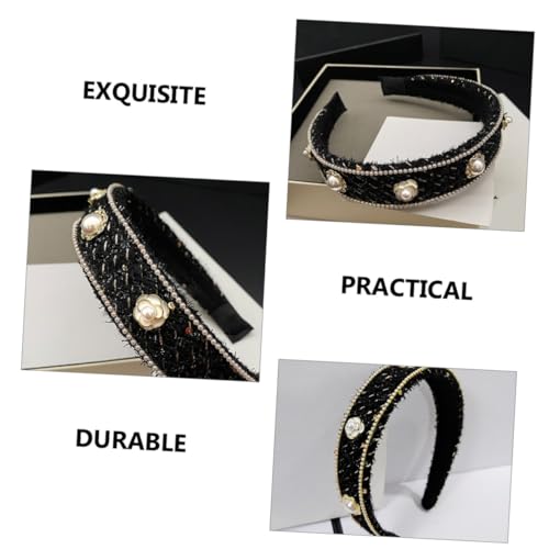 LOORGVEL Breites Damen Haarband mit Perlen und Strasssteinen Leichtes Modisches Haarschmuck accessoire für Alltag Party und Besondere Anlässe Komfortabel und Elegant als von LOORGVEL