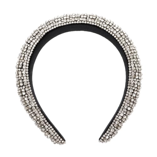 LOORGVEL Breites Gepolstertes Damen haarband mit Funkelnden Strasssteinen Elegant und Bequem für Hochzeit Geburtstag Party und Festliche Anlässe Modisches Accessoire für Frauen und Mädchen von LOORGVEL