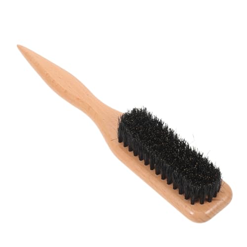 LOORGVEL Bristle Bartbürste für Herren mit Ergonomischem Griff Weiche Wildschweinborsten für Sanfte Pflege Gebogene Form für Präzises Styling Kompakt und Leicht für Tägliche und von LOORGVEL