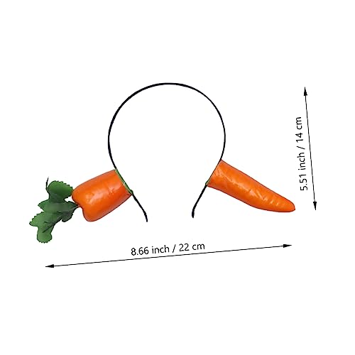 LOORGVEL Karottenhaar Party Parodie Haarreifen Für Frauen Erwachsene Aus Stoff Und Materialien Kopfbedeckung Karotten-dekoration Für Urlaub Party Halloween Festival von LOORGVEL