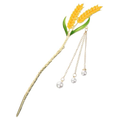 LOORGVEL Chinesischer Haarschmuck Hanfu Haarstab mit Weizendekor Eleganter Haarnadel Dutt Haarstab Frauen Traditioneller Kopfputz Modernes Zubehör von LOORGVEL