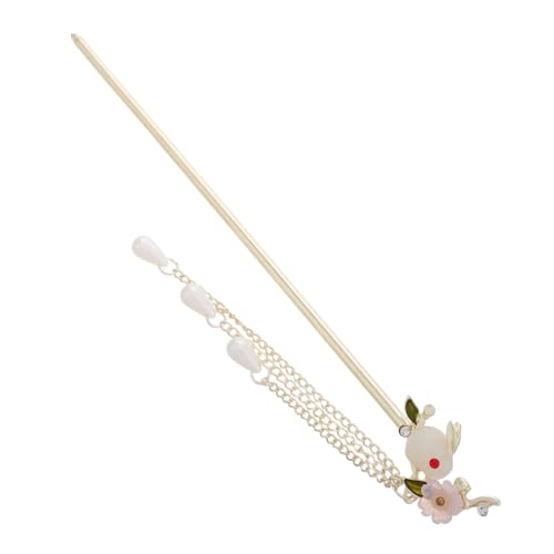 LOORGVEL Chinesischer Haarstab mit Niedlichem Kaninchen und Eleganten Quasten Haarschmuck für Lange Haare Traditioneller Stil Haarnadel für Damen und Modernes Design für Hanfu und von LOORGVEL