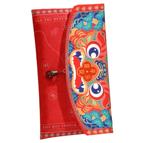 LOORGVEL Chinesischer Roter Umschlag Frühlingsfest Stoffgeldbeutel Glücksumschlag mit Traditionellem Muster für Lunar Year Geschenk und Feierlichkeiten von LOORGVEL