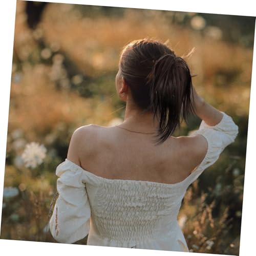 LOORGVEL Clip Dutt Haarteil aus Hitzebeständigem Kunstfaser Ponytail Wig für Frauen Teenager Natürlich Aussehende Kurzhaar extensions Leicht und Komfortabel Vielseitig für Verschiedene von LOORGVEL