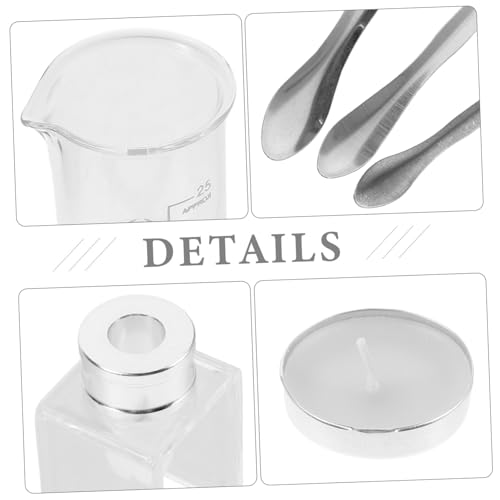 LOORGVEL DIY Lippenstift Reparatur Teilig mit Silikonform Wachssiegel Löffel Messbecher für Lippenpflege Sichere Kunststoff und Silikonwerkzeuge Kompatibel Einfach zu Hause Anwendbar von LOORGVEL