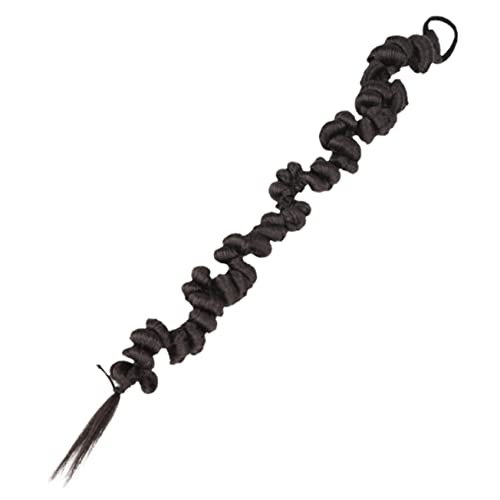 LOORGVEL Damen Geflochtener Pferdeschwanz Haarteil Unregelmäßige Zopfverlängerung mit Haargummi Stylischer Look für Alltag Party Hochzeit von LOORGVEL