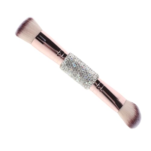 LOORGVEL Doppelseitiger Make-up Pinsel mit Weichen Borsten und Funkelndem Strassgriff Vielseitig für Flüssige Foundation Puder und Definition Sanfte Präzise Anwendung für Damen von LOORGVEL