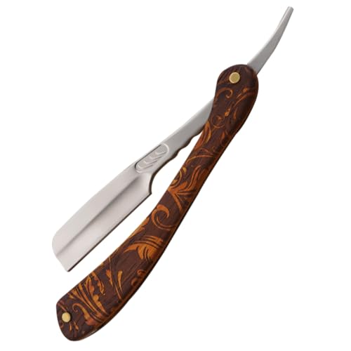 LOORGVEL Edelstahl Rasiermesser Faltbar Vintage Design Ergonomischer Anti rutsch Griff Präzise Scharfe Klinge Sicherer Bart Rasierer für den privaten Gebrauch Profi anwendung Klassischer von LOORGVEL