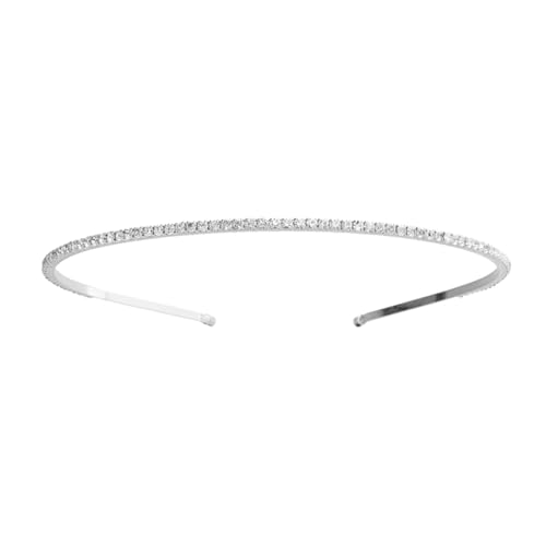 LOORGVEL Einfaches Haarband mit Kristalldesign Haarschmuck Accessoire für Braut und Partys Silber von LOORGVEL