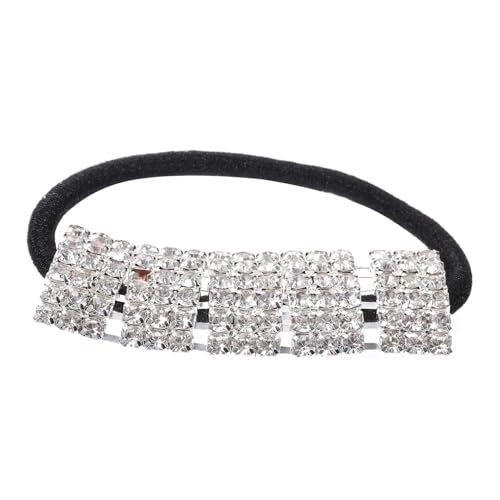 LOORGVEL Elastische Haargummis mit Strass Teiliges Dehnbare Knotenlose Haarbänder für Mädchen und Damen Haarschonende Ponytail Halter Haar Accessoires und Armbänder von LOORGVEL