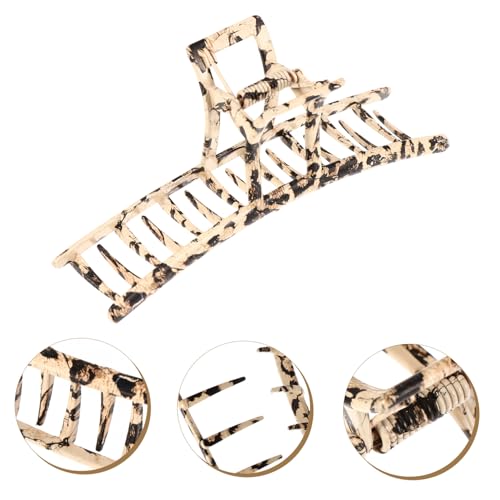 LOORGVEL Elegante Leopard Muster Haarklammer Kunststoff Kiefer Clip Damen Haarspange Robust Modisch Alltag Frisur Zubehör von LOORGVEL