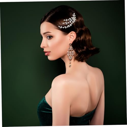 LOORGVEL Eleganter Braut Haarschmuck Strass Haarklammer aus Langlebiger Legierung für Frauen Mädchen Geeignet für Hochzeit Party Alltag Stilvoller Haarclip mit Luxuriösem Design von LOORGVEL