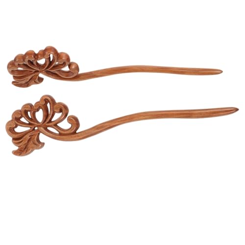 LOORGVEL Eleganter Geschnitzter Holz Haarnadelstab aus Pfirsichholz Traditionelle Chinesische Haarnadel mit Retro Design Robust und Komfortabel für Damen und Teens Passend zu Chinesischer von LOORGVEL