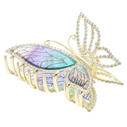 LOORGVEL Eleganter Haarkralle Schmetterling mit Farbverlauf Glitzer Haarschmuck für Damen und Mädchen Langlebige Haarklammer für Modische Frisuren und Sicheren Halt von LOORGVEL