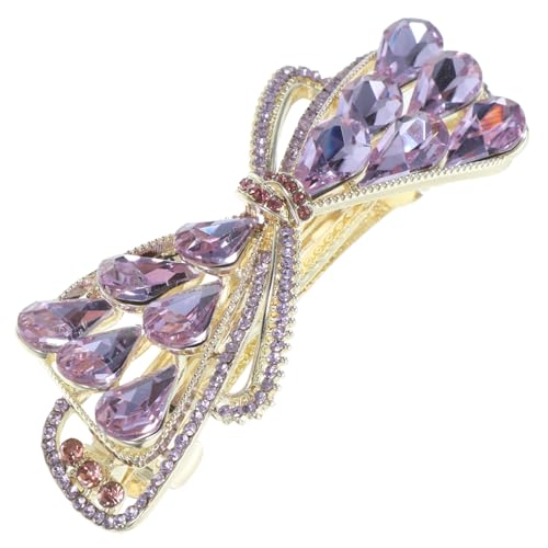 LOORGVEL Eleganter Haarschmuck mit funkelnden Strasssteinen Federleichte Haarklammer für Frauen Robuster Metallclip Modischer Haarclip für Partys Hochzeiten und Besondere Anlässe von LOORGVEL