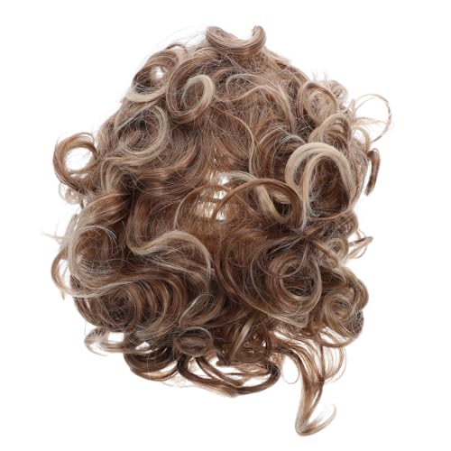 LOORGVEL Europäisch Inspirierte Kurze Lockige Perücke Damen Synthetisches Haar Natürlich Wirkende Textur Leicht und Bequem Hitzebeständige Fasern für Alltag Party und Kostümgebrauch von LOORGVEL