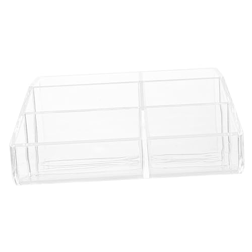 LOORGVEL Fächer Acryl Kosmetik Organizer Transparente Make Up Aufbewahrungsbox mit Schrägen Seiten Große Kapazität für Lippenstifte Hautpflege und Schminkutensilien Praktischer von LOORGVEL