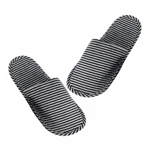 LOORGVEL Faltbare Einweg hausschuhe für Herren Rutschfest Gepolstert Leicht und Tragbar für Hotel Spa Reisen und Indoor nutzung Graue Komfortpantoffeln von LOORGVEL