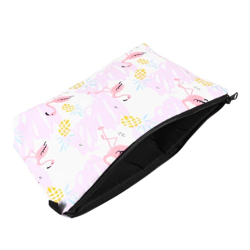 LOORGVEL Flamingo Kosmetiktasche Damen Tragbare Schminktasche Handtasche Leichtes Reise Make Up Täschchen Kulturbeutel Für Outdoor Camping Toilettenartikel Aufbewahrung von LOORGVEL