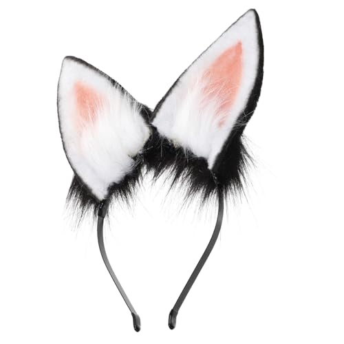LOORGVEL Fluffiges Hasenohren Haarband aus Einzigartiges Cosplay Accessoire für Karneval und Partys Bequemes Stirnband für Erwachsene Schwarzes Bunny Design von LOORGVEL