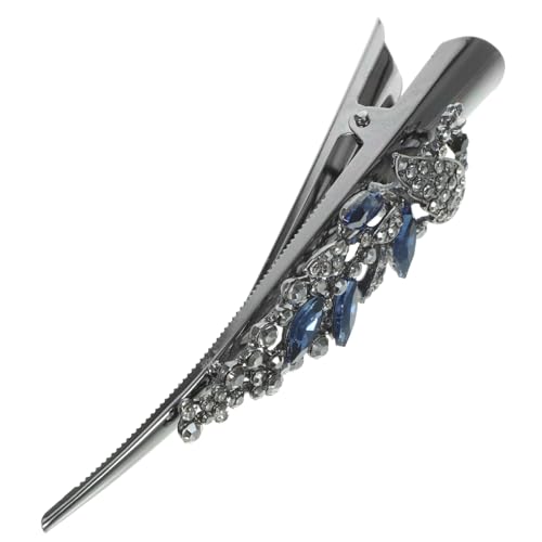 LOORGVEL Große Haarklammer Damen mit Kristallbesatz Vintage Alligator Haarspange aus Eleganter Duckbill Haarclip für Dickes und Dünnes Haar Stilvolle Haarschmuck für Party und Alltag von LOORGVEL