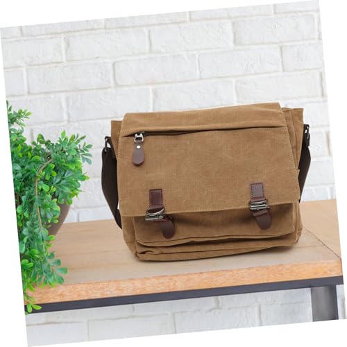 LOORGVEL Große Messenger Bag mit Verstellbarem Schultergurt Leichte Canvas Crossbody Tasche für Männer und Studenten Geräumig Vielseitig für Alltag und Freizeit Stilvoll und Praktisch von LOORGVEL