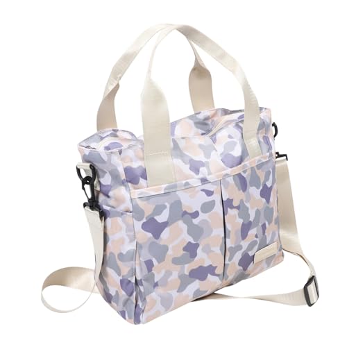 LOORGVEL Große Wickeltasche Camo Tote Bag für Eltern mit Multifunktionalen Fächern Leichte Schultertasche und Crossbody Nappy Bag für Alltag Reise und Outdoor Nutzung von LOORGVEL