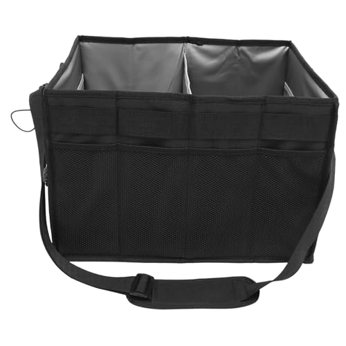 LOORGVEL Großer BBQ Aufbewahrungskoffer mit Hoher Kapazität Strapazierfähiger Grillzubehör Organizer Tragbar mit Tragegurt für Camping Picknick Garten und Auto Kofferraum von LOORGVEL
