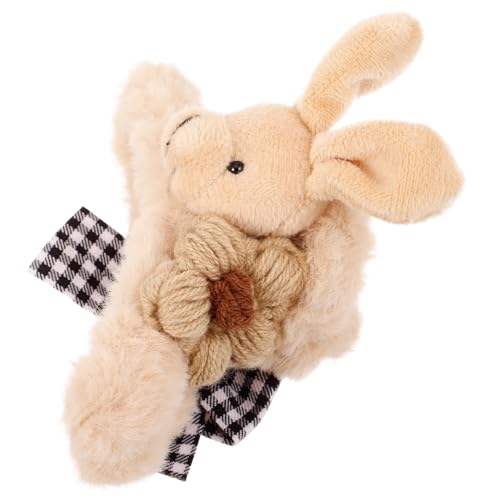 LOORGVEL Großer Brauner Plüsch Haarclip mit Hasenmotiv Rutschfeste Krallenspange für Dickes und Zartes Haar Wiederverwendbar Modischer Haarschmuck für Damen und Mädchen Geeignet für Alltag von LOORGVEL