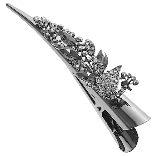 LOORGVEL Großer Haarklammer Alligatorclip mit Strasssteinen Eleganter Haarschmuck für Dickes und Dünnes Haar Vielseitiger Entenschnabel Clip für Alltag und Party Modisches Damen Accessoire von LOORGVEL