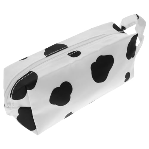 LOORGVEL Großer Robuster Kuh Federmäppchen mit Reißverschluss Leichtes Geräumiges Stiftemäppchen für Stifte Lineal und Schulzubehör Langlebige und Praktische Aufbewahrungstasche von LOORGVEL