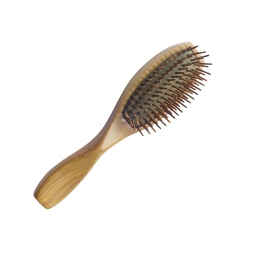 LOORGVEL Grüne Sandelholz Luftkissen Haarkamm mit Ergonomischem Holzgriff Kopfhaut Massagebürste für Entspannende Schmerzfreie Entwirrung und Angenehme bei Damen und Herren von LOORGVEL