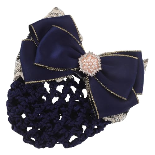 LOORGVEL Haarnetz Für Dutts Mit Schleifenknoten Elastische Netz-haarknoten-abdeckungen Haarspangen-kopfschmuck Haarkappe Haarnetz Haarspange Mit Schleifendekor Für Damen von LOORGVEL