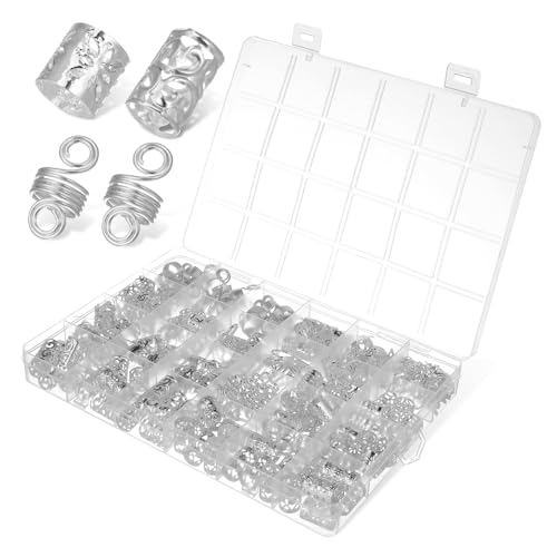 LOORGVEL Haarschmuck Für Zöpfe Elegante Haaraccessoires Mit Perlen Und Ringen Vielseitig Einsetzbar Für Zopf-styles Dekoration Für Frauen in Kompakter Aufbewahrungsbox von LOORGVEL