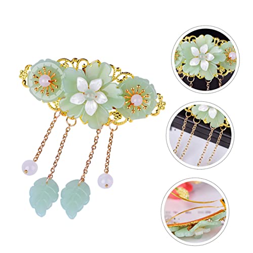 LOORGVEL Haarschmuck Haarspange Blumenkopfschmuck Anagallis Design Haarnadel Chinesischen Stil Pferdeschwanz Bobby Pin Für Frauen Und Mädchen von LOORGVEL