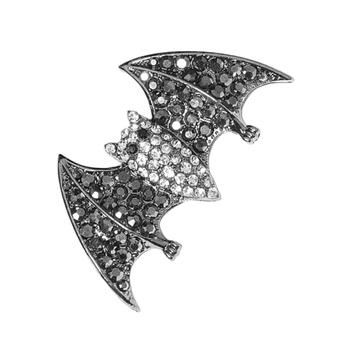 LOORGVEL Halloween Haarklammer mit Funkelnden Strass Fledermausflügeln Langlebiger Entenschnabel Haarclip mit Flexiblem Griff für Mädchen Party Kostüm und Festlichen Haarschmuck von LOORGVEL