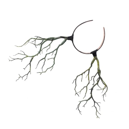 LOORGVEL Halloween Haarreif Hexenhorn Kopfschmuck Gruseliges Party Accessoire Handgefertigt Leicht und Bequem für Damen Karneval Kostüm von LOORGVEL