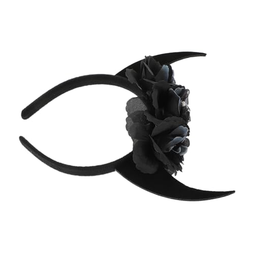 LOORGVEL Halloween Teufelshorn Stirnband aus Robustem Material mit Schädelmotiv als Party und Cosplay Accessoire für Erwachsene Langlebig und Vielseitig Einsetzbar von LOORGVEL