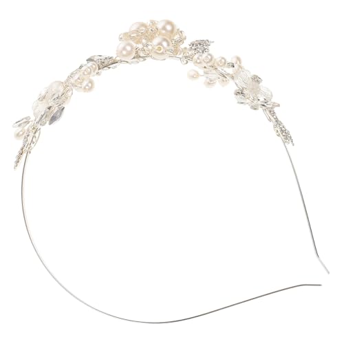 LOORGVEL Handgefertigtes Perlen blüten kopfschmuck Braut Haarschmuck für Mädchen Elegantes Blumenmädchen Haarband Zarter Schmuck für Hochzeit Party und Festliche Anlässe von LOORGVEL