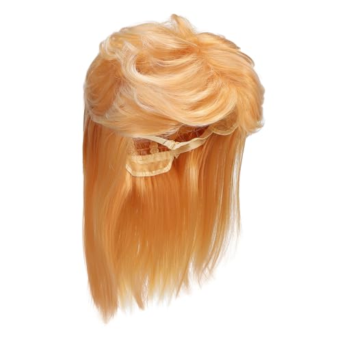 LOORGVEL Herren Perücke Jahre Langes Vintage Cosplay Kostüm Hochtemperaturfaser Goldblond Verstellbares Netz Partyaccessoire von LOORGVEL