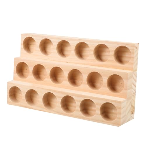 LOORGVEL Holz Ätherische Öle Regal Aromatherapie Aufbewahrungsbox Ätherischer Ölflaschen Organizer für Zuhause Tischdisplay von LOORGVEL