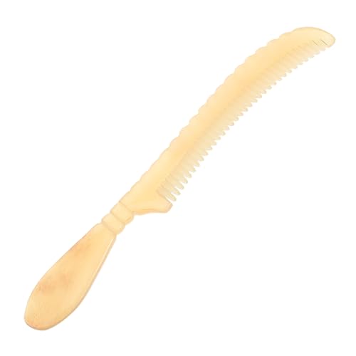LOORGVEL Horn Kopfhaut massagekamm mit Abgerundeten Zähnen Leicht und Tragbar Sanfte Haarentwirrung und Styling Geeignet für Frauen und Männer zur Täglichen Kopfhautpflege und von LOORGVEL