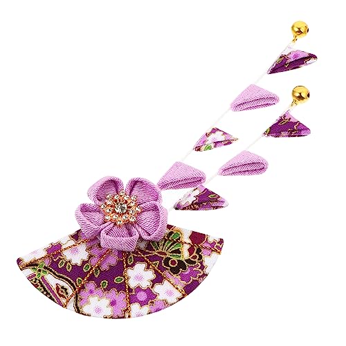 LOORGVEL Japanischer Kimono Haarschmuck Quaste Haarclip Blütenmotiv Elegant Leicht Tragbar Damen Zubehör für Hanfu und Yukata von LOORGVEL