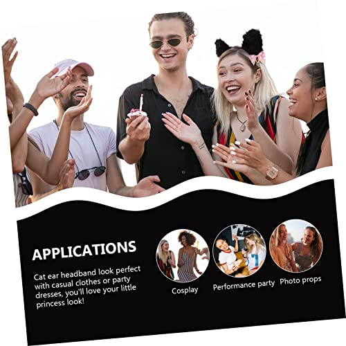 LOORGVEL Katzenohren Haarreif Teiliges Flauschiges Cosplay Headband und Herz Choker Leichtes Komfortables Festival Zubehör für Rollenspiel und Kostümpartys von LOORGVEL