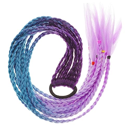 LOORGVEL Geflochtene Pferdeschwanz Haarverlängerung Für Junge Mädchen Lange Geflochtene Perücke Aus Synthetischem Haar Haarteil Mit Gummiband Für Einfache Befestigung An Haaren von LOORGVEL