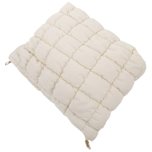 LOORGVEL Kompakte Kosmetiktasche Weiß Gepolstert mit Praktischem Gitterdesign Multifunktional für Make Up Schmuck und Schlüssel Leichte Reise und Alltagstasche für Damen von LOORGVEL